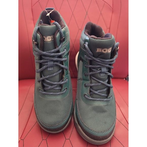 Bogs Shoes - BOGS WOMEN'S EMERALD GREEN SHALE MID SOFT TOE WATERPROOF WORK BOOTS SZ 7 GUC